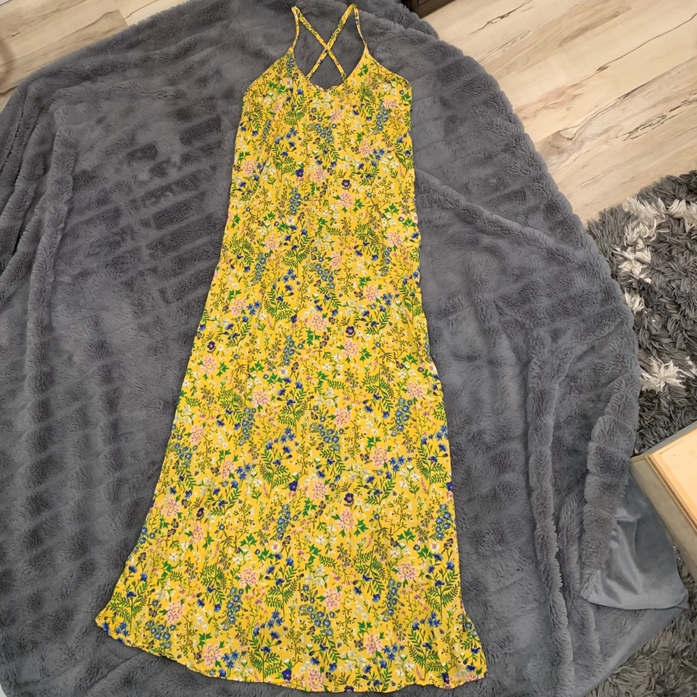 Long, spaghetti strap, spring dress!
